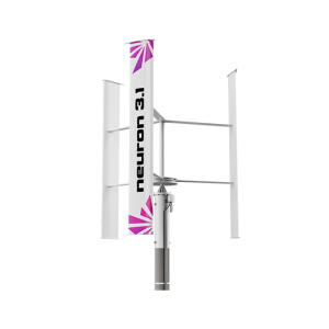 Neuronowa Turbina Wiatrowa - pionowa - komplet (falownik, generator, łopaty)